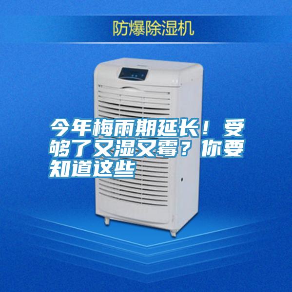 今年梅雨期延長(zhǎng)！受夠了又濕又霉？你要知道這些